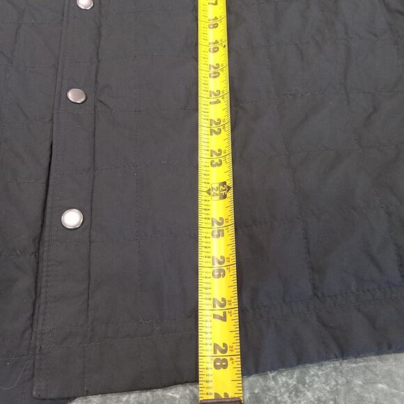 Eddie Bauer EB502 Shirt Jac Snap Button Quilted Shacket Black Men’s Large LOGO - Picture 10 of 16